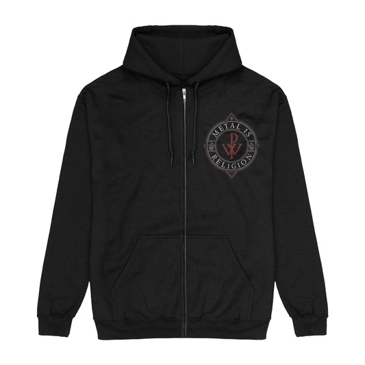 Metal Circle Zip-Up